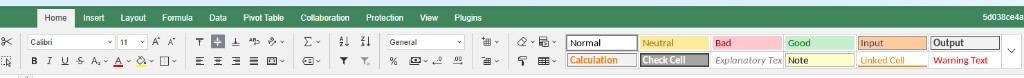 Schriftart, Ausrichtung, Zahlenformate & Zellstile